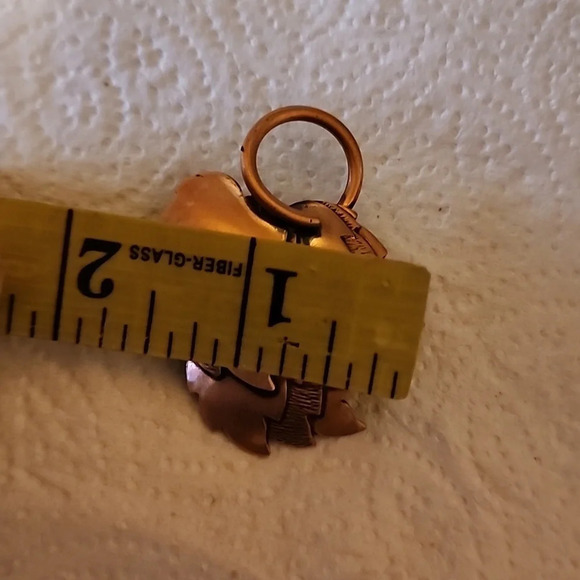 Vintage Copper leaf dangle/ brooch &‎ earrings - Picture 4 of 11